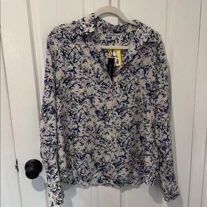 Catherine Gee French cuff silk blouse.